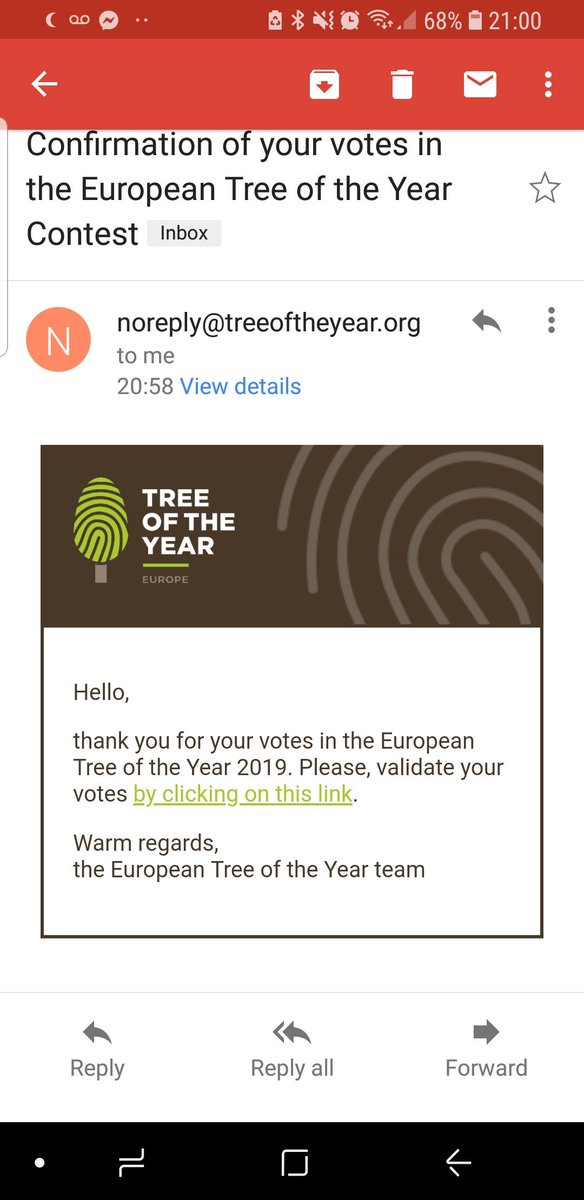 NelliesTree's tweet photo. How to Vote for #euroTOTY

https://t.co/mKO6pblewq your chosen trees (make sure 1 is @NelliesTree)
2. Enter your details
3. Click Vote
4. Wait for the email and click the confirmation LINK

If you are not recieving the confirmation emails try a gmail account these work fine. https://t.co/UOEzxPfz4I