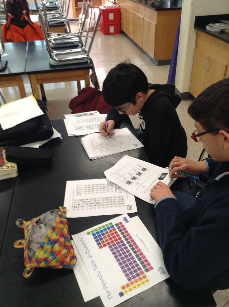 Chemistry Bee qualifier test. Good luck! #southlearns