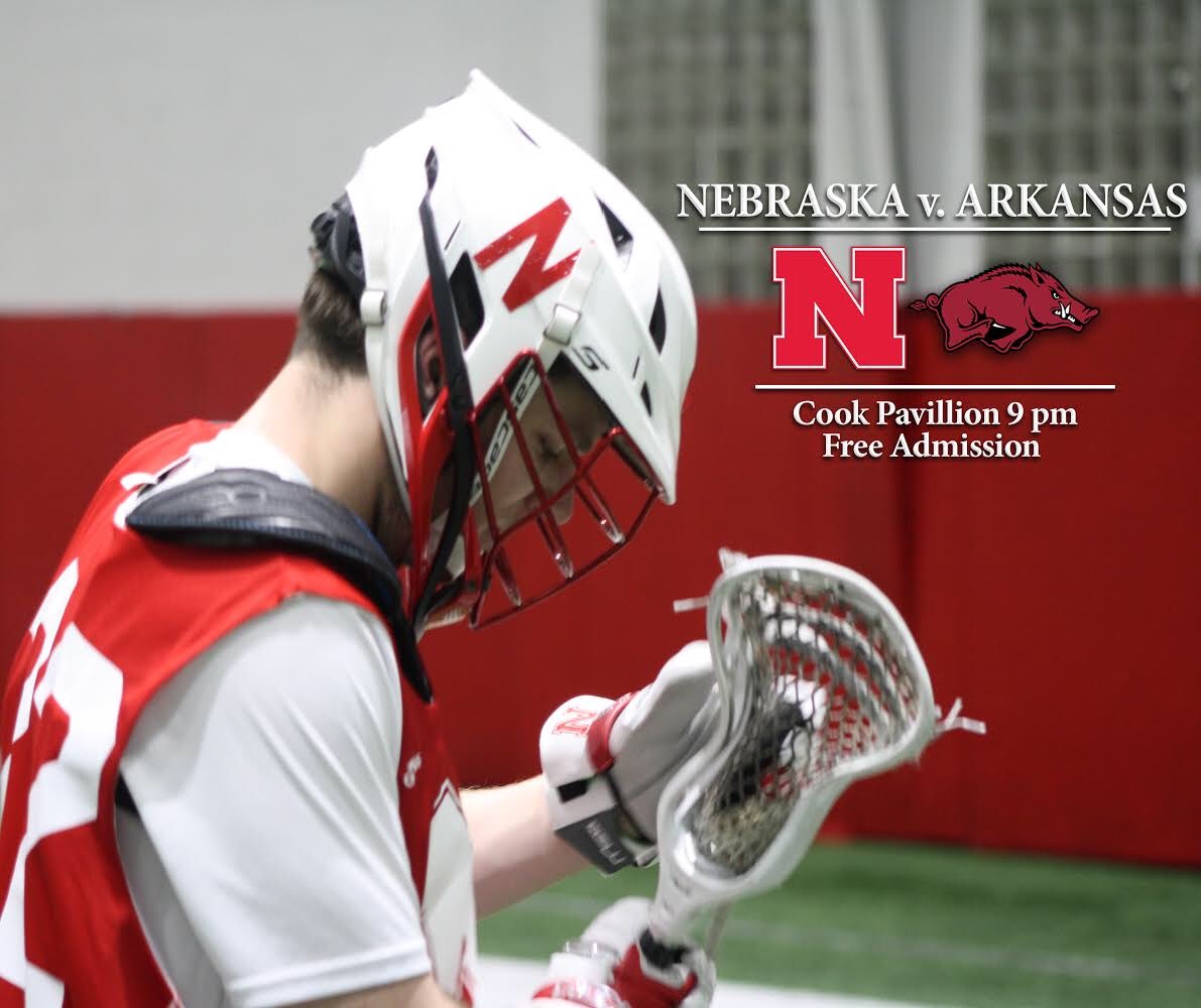 NebraskaLax's tweet photo. The long wait is over!
Nebraska kicks off the 2019 season vs @ArkansasLax tonight!
🏟: Cook pavilion 
🕚: 9 PM
🆓 Admission! https://t.co/LPML6yFWQY
