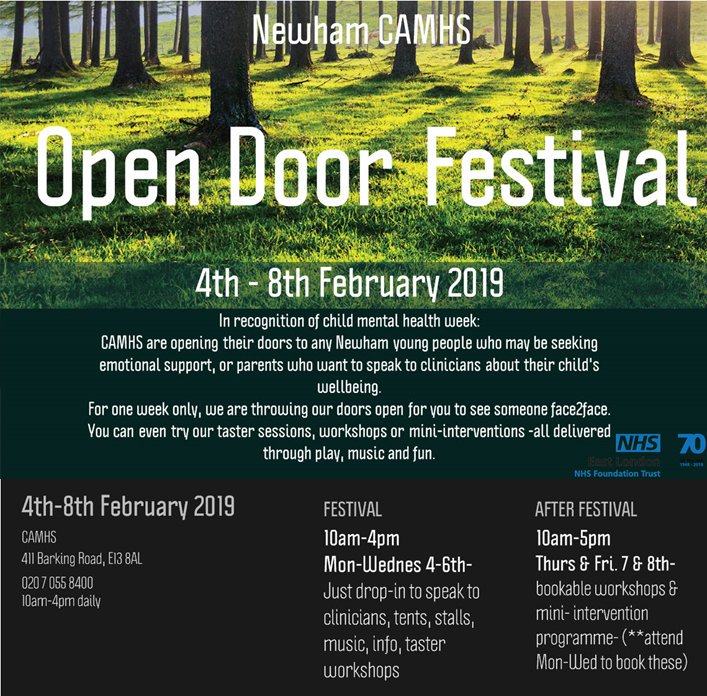 YPPsych's tweet photo. #ChildrensMentalHealthWeek @CFCSNewham
Just drop for....
#problemsolvingbooths
#examstress workshops
#parentsupport with #cypmh
#beatbox workshop
#music with @JonHall30154367
#consultations
#NVR tasters
#MorethanMentors
And much much more!!!
@NHS_ELFT @elft_ppl @HeadStartNewham https://t.co/wllsGaFCU0