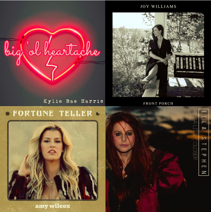 For #FemaleFriday Here are 3 great singles &amp; an incredible EP's to add to your collection!

@KylieRH  Big 'Ol Heartache
<a href="/joywilliams/">Joy Williams</a>  Front Porch
<a href="/amyewilcox/">Amy Wilcox</a>  Fortune Teller  
<a href="/ohheyimella/">Ellaaa</a>  Fall A Little Closer EP

#NewCountryMusic #NewMusicFriday #CountryMusic #NewCountry