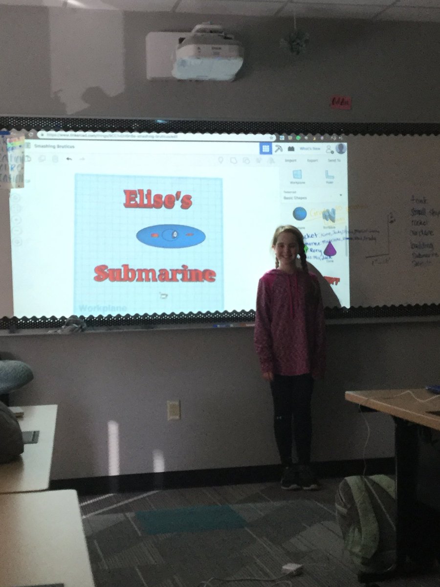 ODSTechsplorers's tweet photo. Today in tech class we work on tinkercad and show the class our projects ~ Olivia Masoner #thisisODS #ODSLife @OakhillDay https://t.co/P9JWkEnDgl