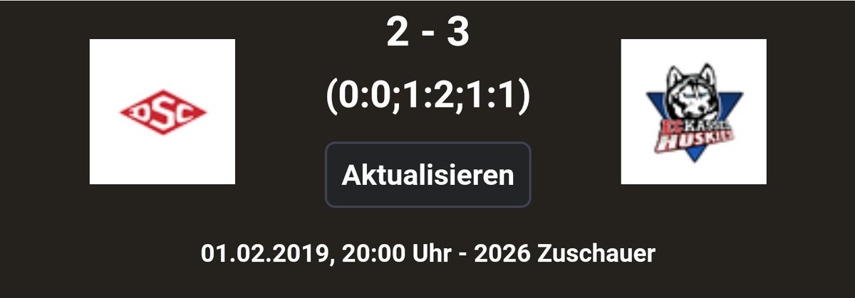 DEL2_News's tweet photo. Auswärtserfolg für Kassel: Die @ECKASSELHUSKIES gewinnen mit 3:2 gegen den Deggendorfer SC . #del2 #dsceck https://t.co/eNULDBhnhr