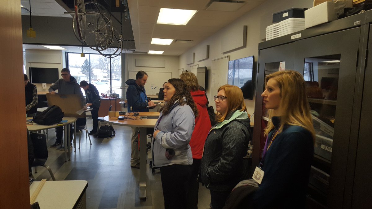 HoernkeMark's tweet photo. PHS teachers visit Deforest High School to gather ideas regarding our future STEAM renovations.  #poynettepride https://t.co/aHZrmvkGmV