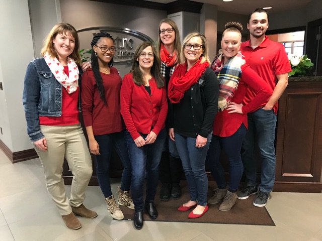 MyMetroCU's tweet photo. Let's Unite on National Wear Red Day! @MyMetroCU staff wear red to raise awareness about cardiovascular disease and to save lives. #WearRedDay #HeartMonth #MetroCreditUnion https://t.co/uWA9TYuZcd