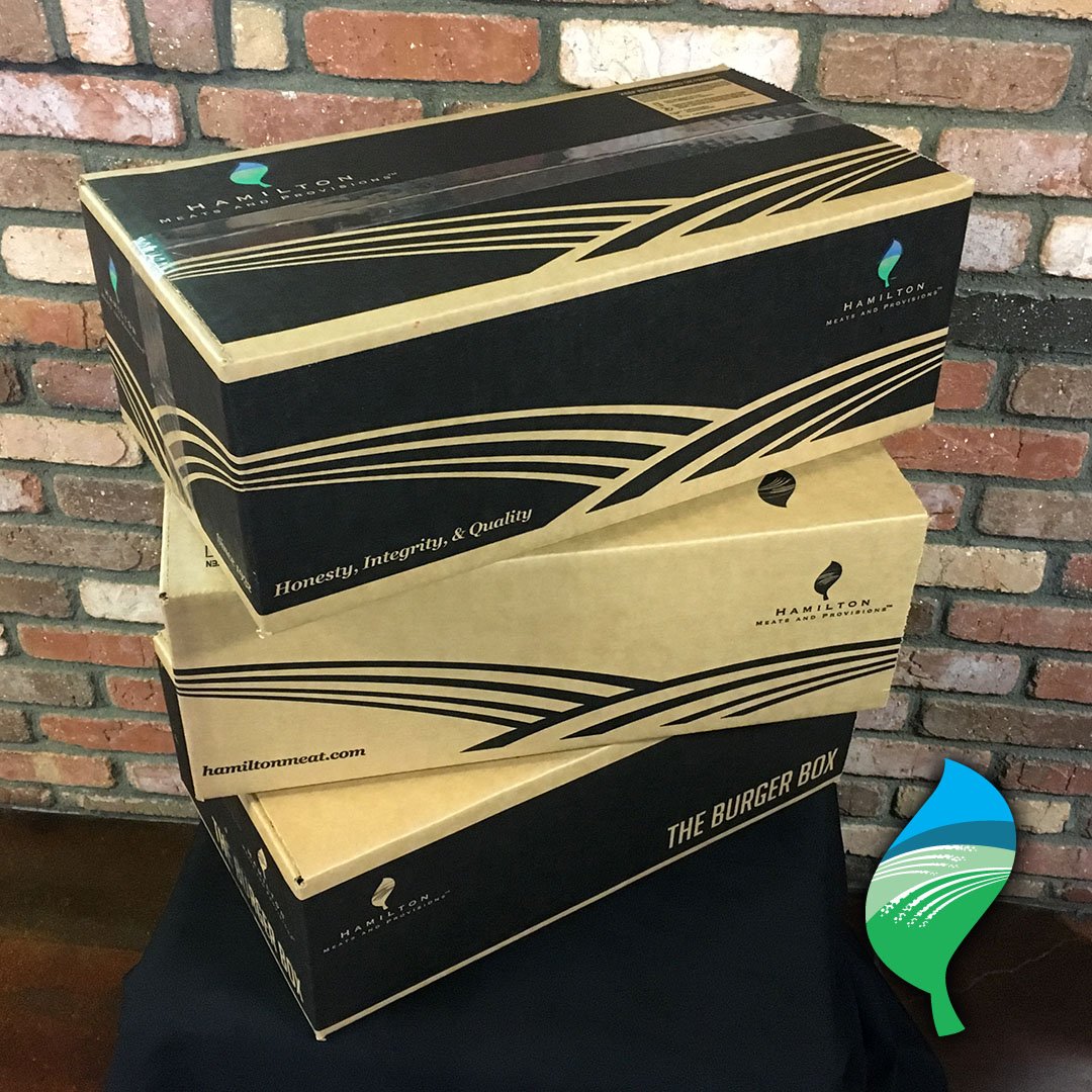 HamiltonMeats's tweet photo. COMING SOON to your cooler! We've updated our boxes with a sleek new look! Premium cuts, choice cuts, and grinds will each have their own distinctive style! The new-look Hamilton boxes will be on our trucks starting next week! #HamiltonMeat https://t.co/aKoYG9oTIW