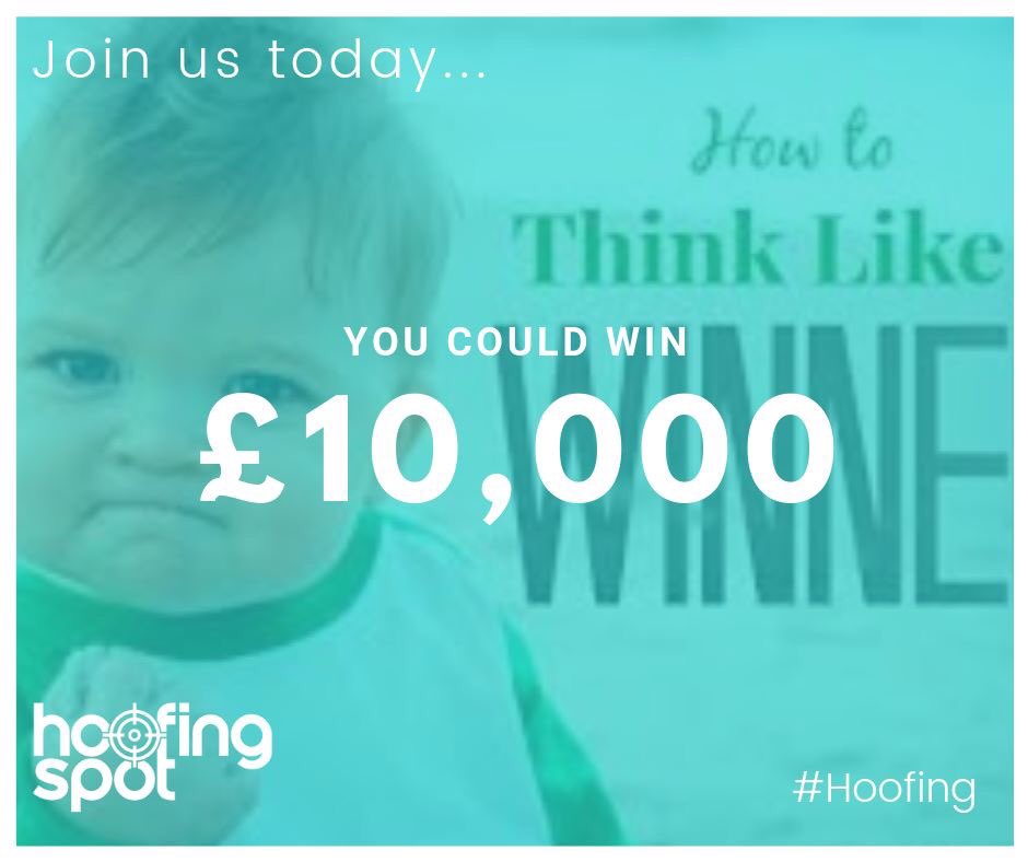 Join us today and you will automatically be entered into 2 prize draws to win £10,000.

Visit our website for more information hoofingspot.co.uk

#Hoofing
