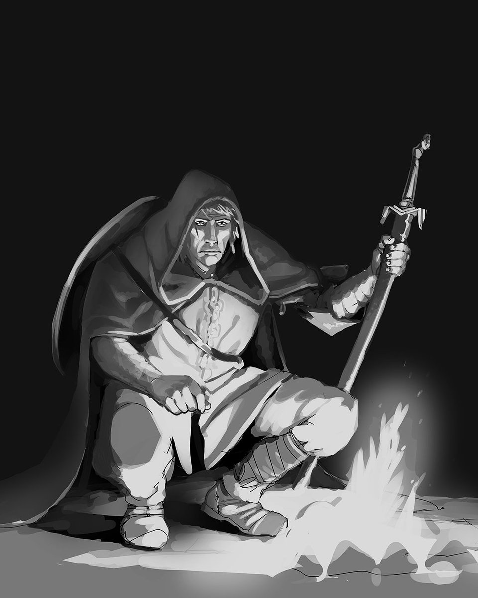 Sketch of a serious man