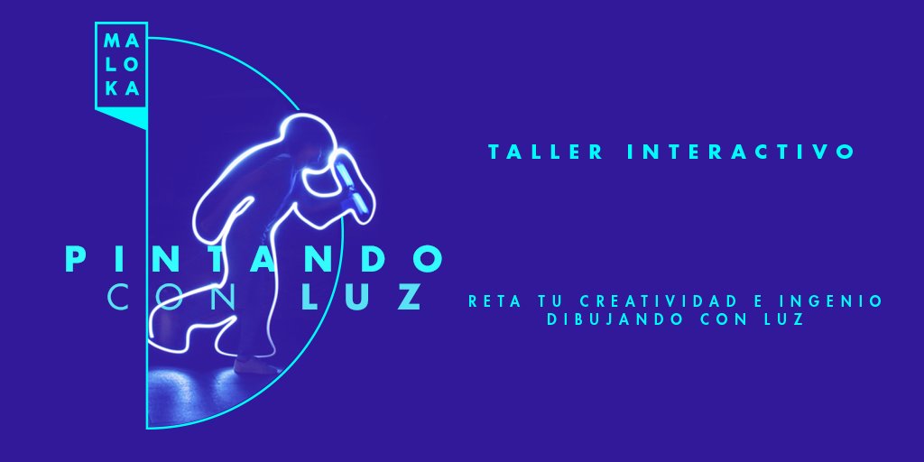 MalokaBogota's tweet photo. ¿Alguna vez creíste posible hacer una obra de arte con luz? Reta tu imaginación con nuestro taller interactivo y realiza divertidas imágenes usando un láser. Pregunta en taquilla por los horarios. https://t.co/Wdp9qI2ioR