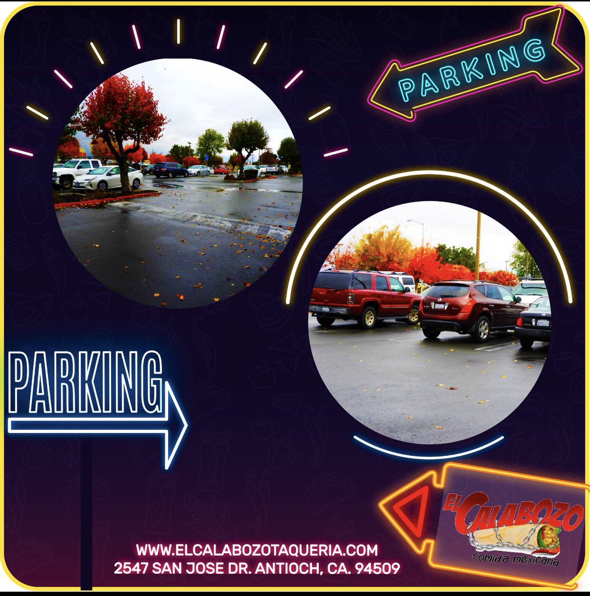 jpcanito79's tweet photo. Parking it’s free.!!!

#elcalabozotaqueria #calabozo #prisionero #gransabor #mexicano #comida #alambre #guacamole #california #antioch #Brentwood #oakley #pittsburg #Martinez #concord #bayarea #sanfrancisco #oakland #sabordemexico #rico #promocion #superbowl
#parking #free https://t.co/p2U7Qh1mHG
