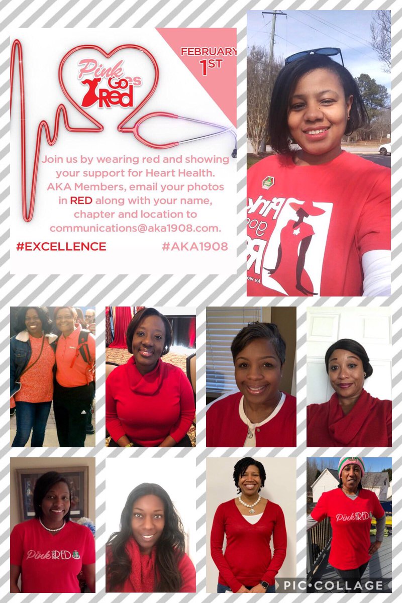 AKALIO1908's tweet photo. LIO members show their support, as Pink Goes Red for a day! Heart disease is the #1 killer of women, causing 1 in 3 deaths each year. Cardiovascular diseases kill nearly 50,000 African-American women annually. #Excellence #AKA1908 #AKAImpactDay #PinkGoesRed #AKALIO #AKALIO1908 https://t.co/H7sYTnxXj0