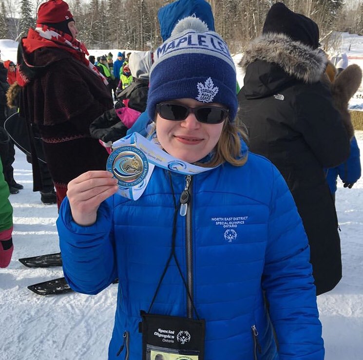 Very proud of our snowshoe athletes today at the Provincial Winter Games. Medals for all of them in their divisions in the 200m races. Amazing work everyone. 👏👏 #specialolympics #starsmeet #northbay #wintergames #snowshoeraces