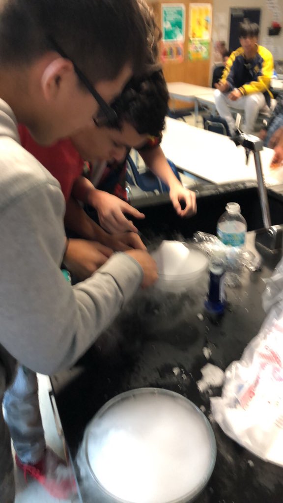 MsNFisher18's tweet photo. Today my Environmental Science studenta got to check out a state of matter change from Solid to Gas with Dry Ice @LeeSuccessAcad https://t.co/maPDk1MA1V
