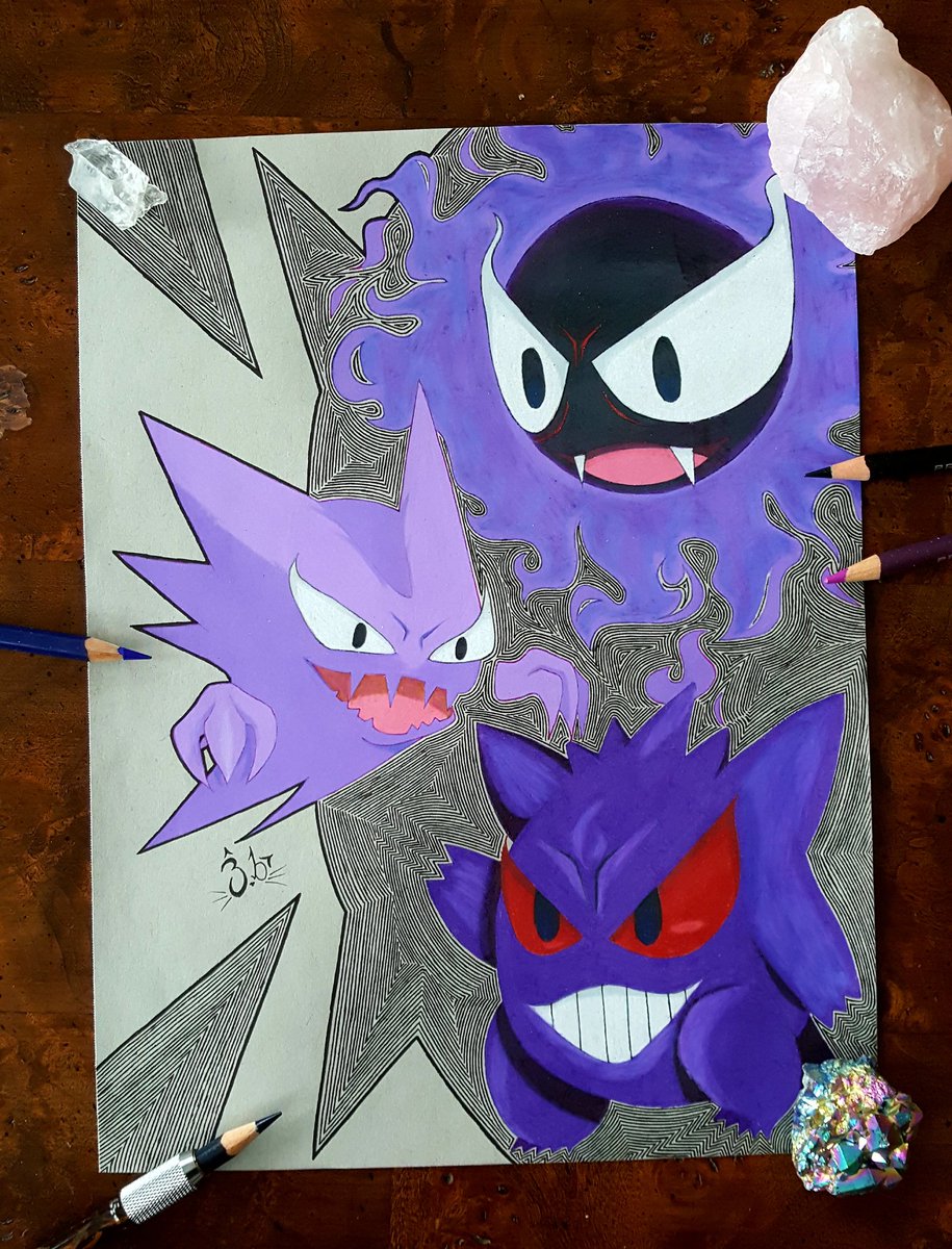 BijouZb's tweet photo. Annnnd done!
•
•
•
#artoftheday #artistinprogress #artist #artofinstagram #artistofinstagram #drawing #sketchbook #sketch #anime #animeart #wip #workinprogress #pokemon #gastly #haunter #gengar #pokemonevolution #traditionalart #fanart https://t.co/EFLIsUuXVw