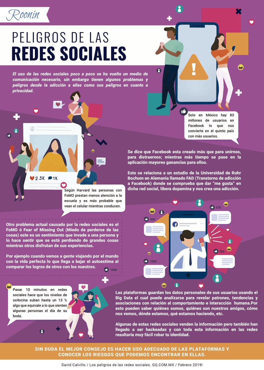 rooninmx's tweet photo. ¿Conoces de los peligros al usar las redes sociales?
#rooninmx #FOMO #redessociales https://t.co/9CLGw9jfEJ