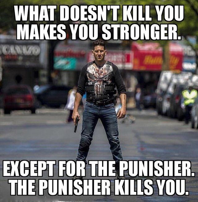 MajorIssuesCBC's tweet photo. Facts...
Guns kill people...but Frank kills more😂
#PunisherNetflix #Punisher #ThePunisher #FrankCastle #Jigsaw #MarvelMemes #ComicbookClique #MarvelComics #MarvelNetflix #OneBatchTwoBatch https://t.co/KgaiMXRSrj