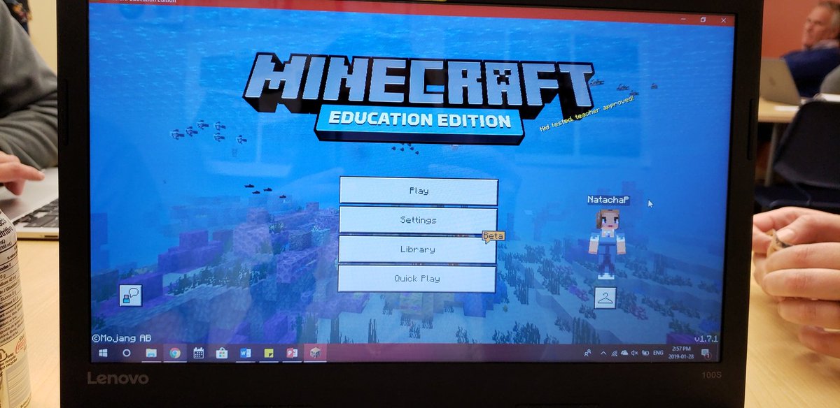 MissPouliot's tweet photo. Playing Minecraft Education Edition in Social Studies! #howtoincorporateminecraftintoteaching #luosocial #luotools https://t.co/Xq6ZAK62FQ