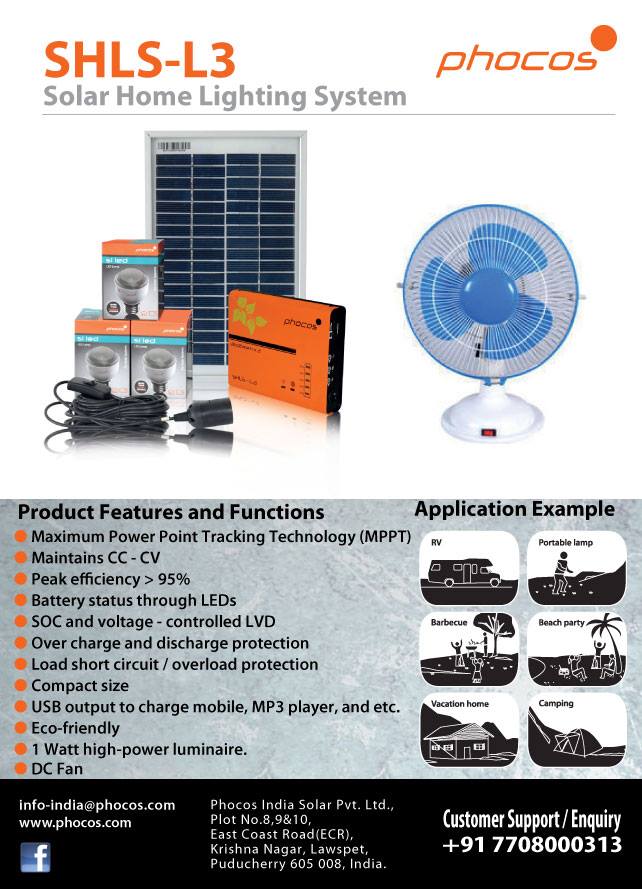 PhocosS's tweet image. Phocos Li-ion Solar Home Lighting System with DC Fan
#SolarHomeLightingSystem
#EmergencyLightings
#portablelighting
#DCFan