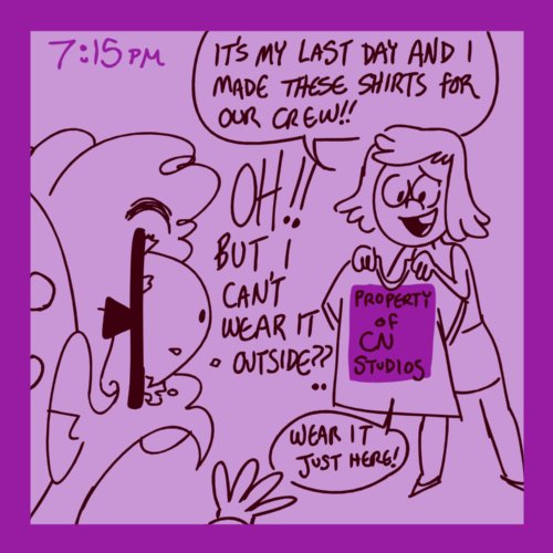 golly i love animals too much maybe... but where am I gonna wear this beautiful shirt when the show's under NDA omggg #hourlycomicday2019 #HourlyComicsDay 