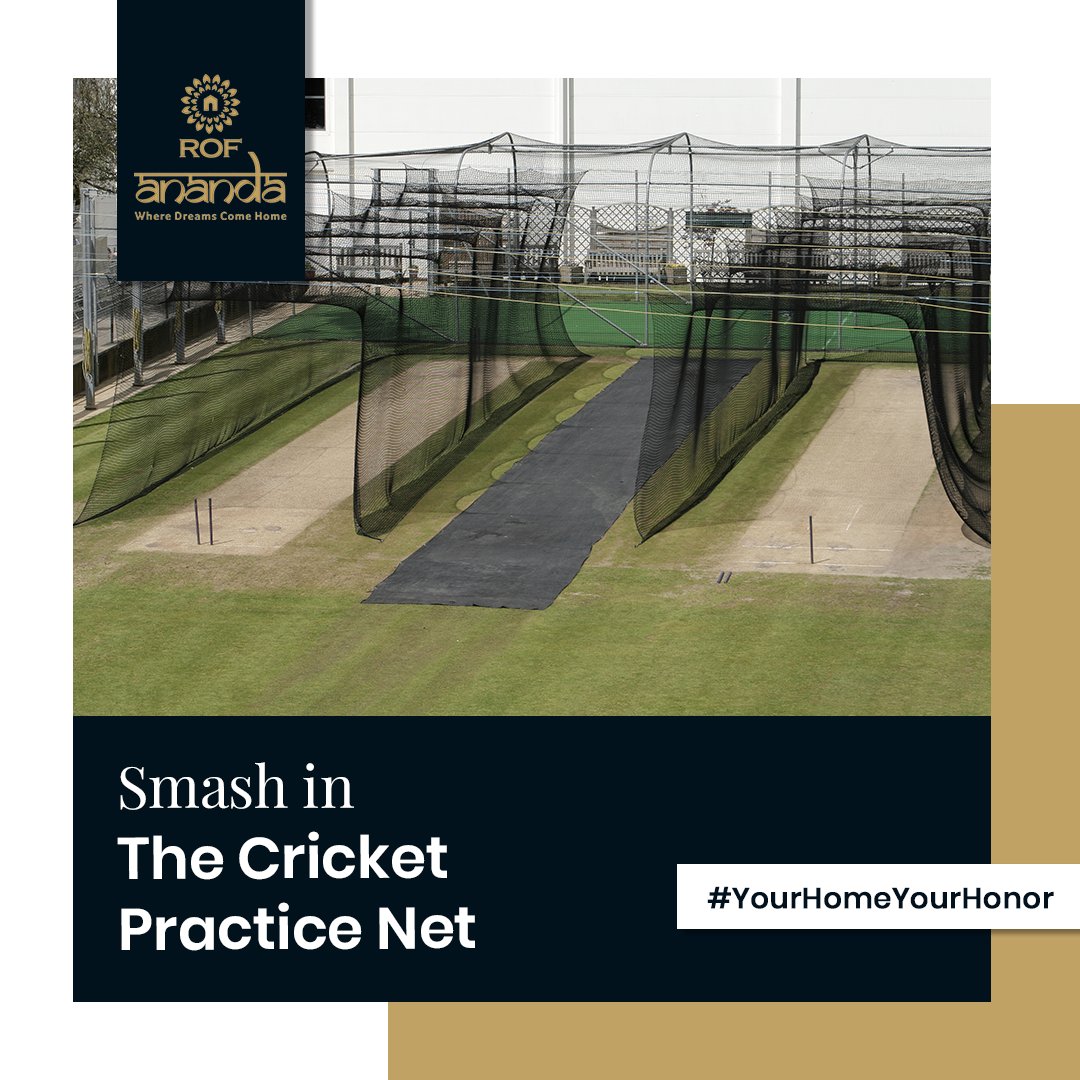 ROF_Group's tweet photo. Add an extravaganza of fun while practicing in the cricket net at Rof Ananda.
#YourHomeYourHonor #Rof #RofAnanda #Ananda #RealEstate #RofGroup
To know more visit : https://t.co/XXf85f0M4E https://t.co/G5cdJvXIj0