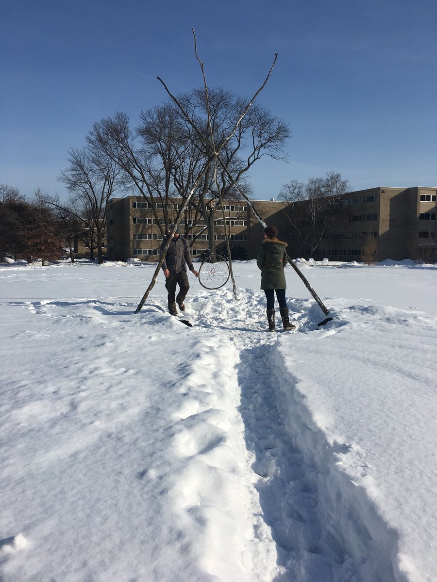 stephaniekateh1's tweet photo. It was so awesome learning more about American Indian culture at the Ojibwe Winter Games today @UWMadison #spearthrowing #wintergames #snowsnake #snowshoerace https://t.co/bcBQEmUade