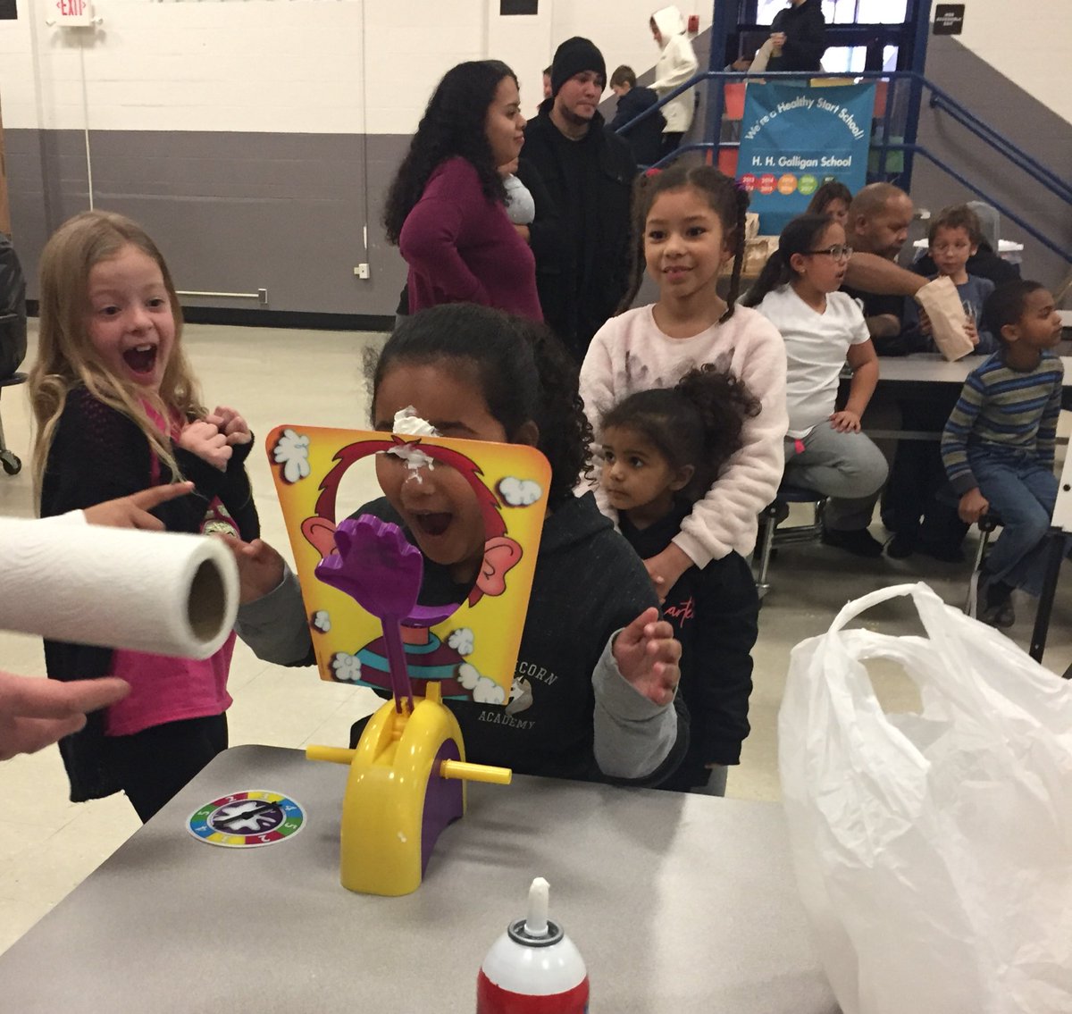 GalliganGators's tweet photo. Whose got game? Galligan Gator Families, of course! Great turnout and #familyfun at our 1st Family Game Night. Can’t wait to enjoy some of these new games #pieinfaceanyone? at recess. #coldcantstopus #thisisGalligan @Taunton_Schools https://t.co/MkqgMgXD4d
