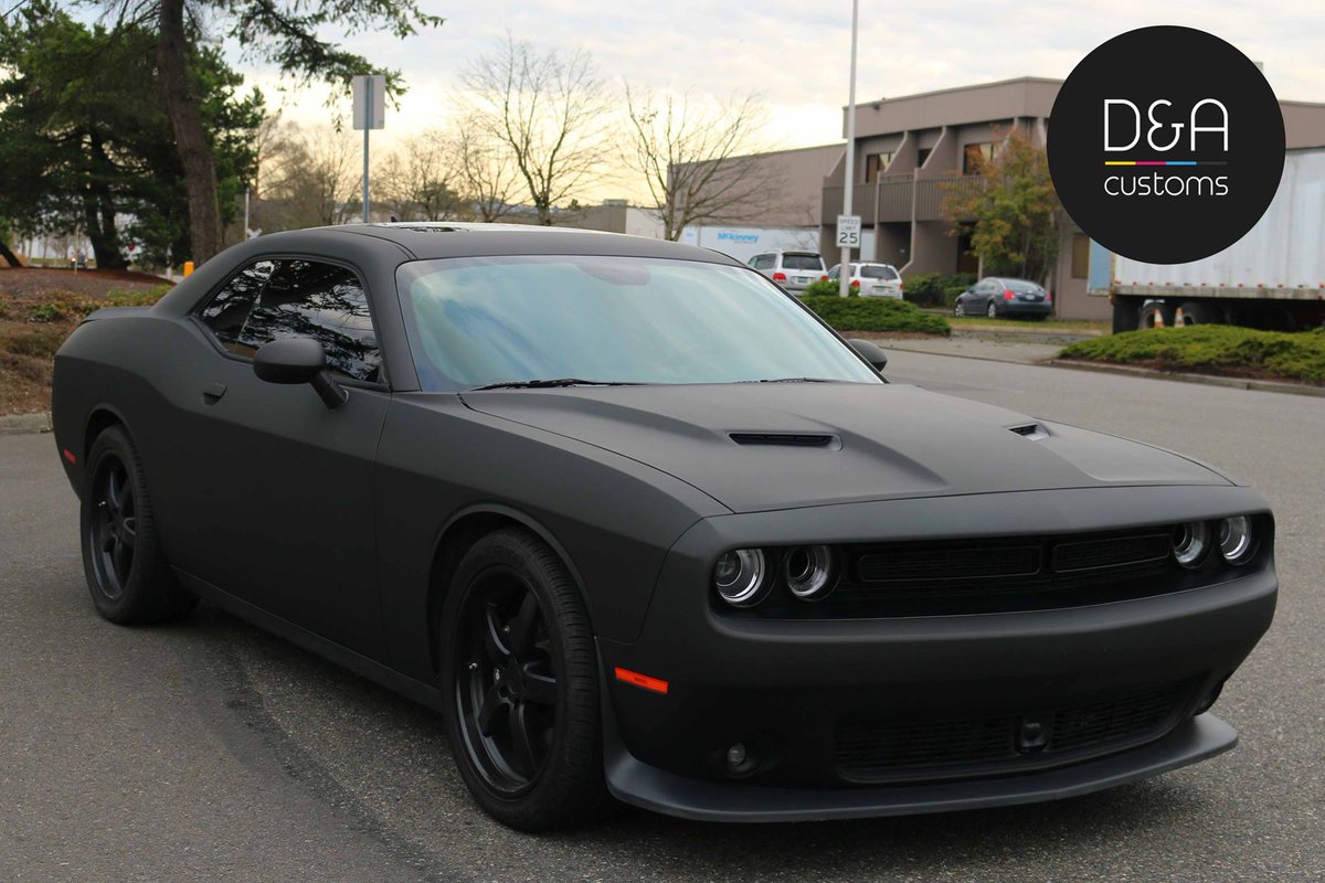 zondag Stevig Verlenen D&A Customs on Twitter: "https://t.co/2gF3VBQcIO . @Dodge Challenger  wrapped with Matte Dead Black. . Material: @3M 1080 Matte Dead Black Type:  Directional Used: 29 yd Total Project Time: 5 days . For