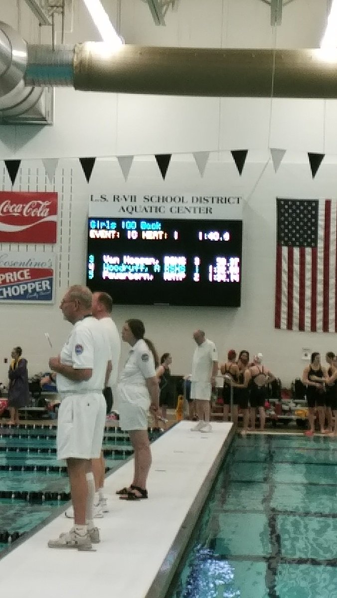Allison Van Hoesen competed in the 1st heat of the 100 yd Backstroke - FH