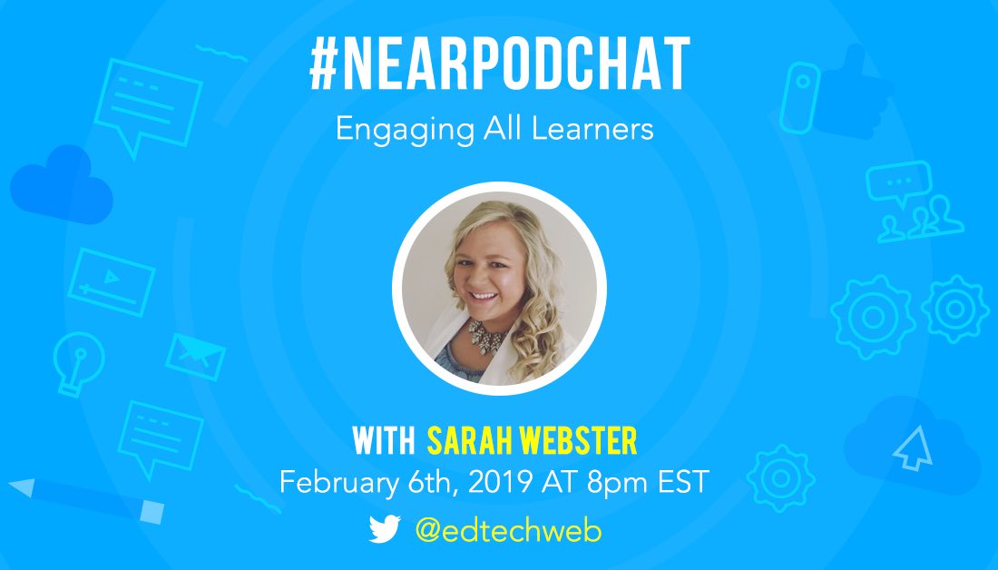 Join me on Wednesday @ 8  pm ET to discuss engaging all learners! <a href="/nearpod/">Nearpod</a> @RVAITRTs <a href="/BennettRPS/">Ryan Bennett</a> <a href="/AutumnNabors1/">Autumn Nabors</a> @divein2edtech <a href="/Rdene915/">Dr. RACHELLE DENÉ POTH |ThriveinEDU #AI #AIinEDU</a> <a href="/place_s/">Elian's place</a> @PeppyZestyTeach <a href="/counselortechie/">Sherra Branch</a> <a href="/NearpodJaz/">Jasmine Wheeler</a> <a href="/MsManningJBC/">Cheri Manning</a> <a href="/peckdkva334/">David T. Peck</a> <a href="/MsSaunders4/">M S. V A L E N T I N E</a> <a href="/CougarScholars/">Lois Harrison-Jones Elementary School</a> @ChimborazoES <a href="/GHReidES/">G.H Reid Elementary School</a> @itrt_c