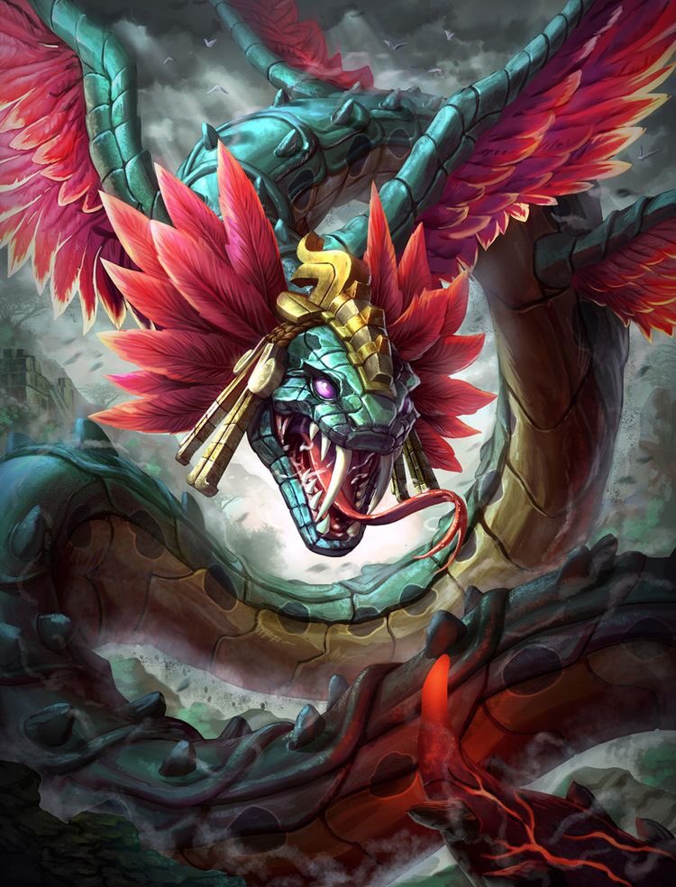 Quetzalcoatl o serpiente emplumada representa fue
