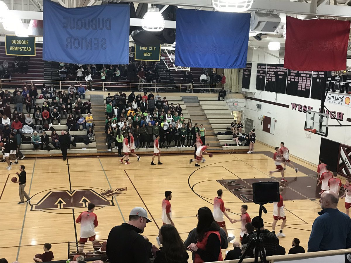 CF_Booster's tweet photo. ALMOST GAME Time at @WaterlooWest vs @CedarFallsHoops #tigerride #iahsbkb https://t.co/IvKzygE9PG