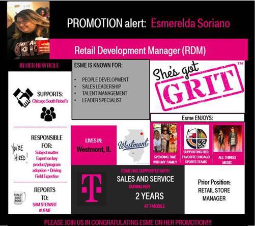 SamuelStewart22's tweet photo. Please help me congratulate our newly promoted RDM @MagentaEsme to the Chicago South Rebel Squad! Esme has a proven track record that truly demonstrates a Relentless Pursuit of Uncompromised Excellence! She will help us drive top notch results #UEMF #SSG #NCredible https://t.co/YTyXp78UYN