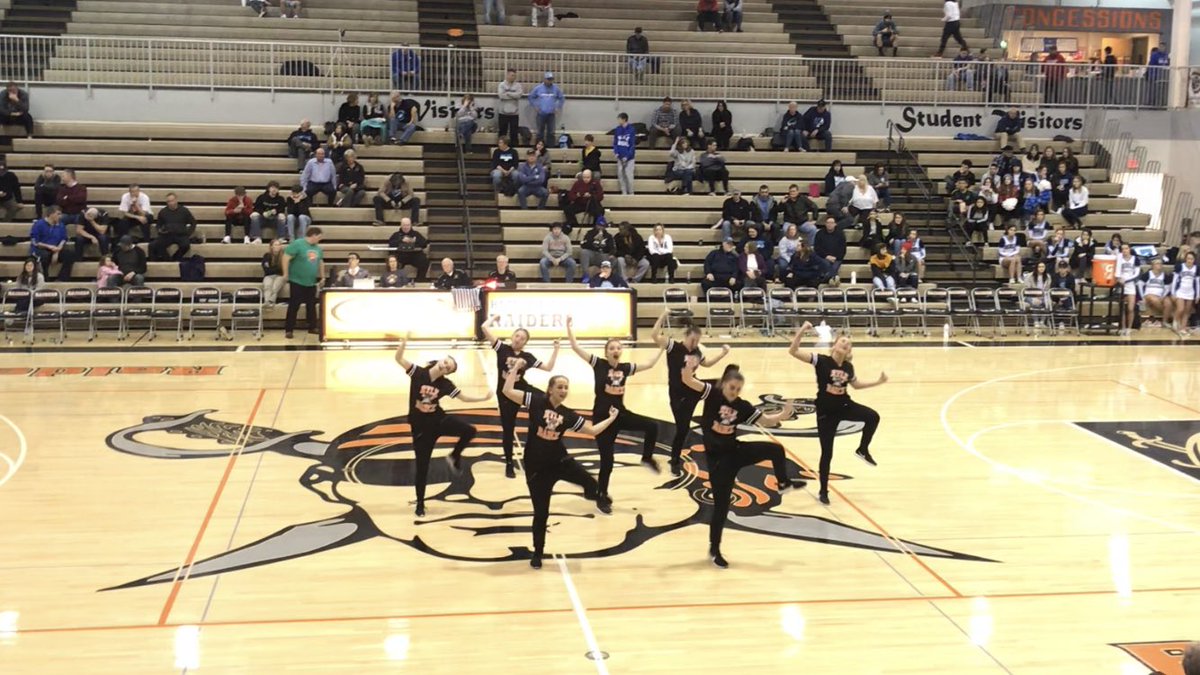 aaronhuff's tweet photo. The @RyleDanceTeam hyping the crowd at halftime. #GoRaiderettes https://t.co/NF5ANwfn7V