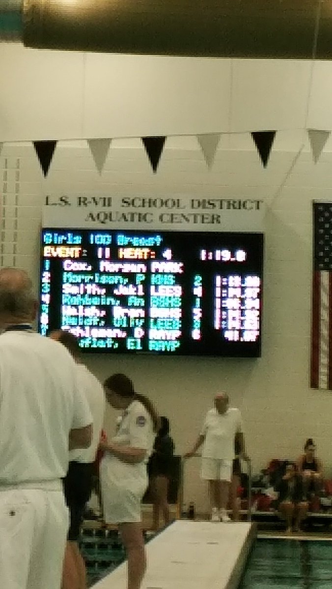 Annemarie Rehbein and Brenna Walsh competed in Heat 5 of the 100 yd Breaststroke - FH