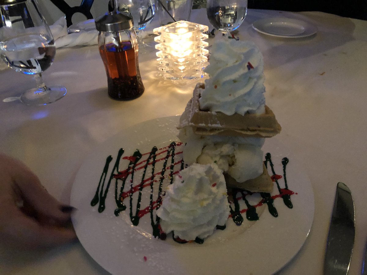 josuefalaise's tweet photo. Had an amazing time on the final evening of #TechSpo19 with my crew at Martorano’s. Kim was insistent on the meat eaters to have their meatballs. I had some fish I cannot pronounce but it was really good. We topped it off with waffles and ice cream. @aldridka @BFevrin @dscott731 https://t.co/3hjqANLyoU