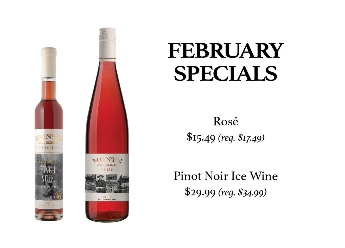 MonteCreekWine's tweet photo. February never tasted so sweet. Take advantage of our specials this month! We offer Canada-wide shipping and local pick up! 🍷💕 https://t.co/mplsSbuN9u