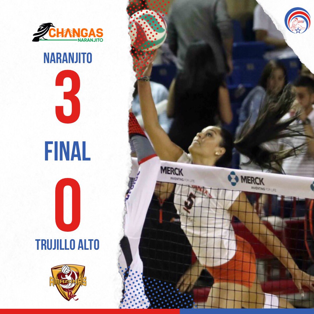 FedPURVoli's tweet photo. #LSVF Las Changas de Naranjito dominan a las Amazonas de Trujillo Alto en el mínimo de parciales para apoderarse de la primera posición en el standing de la #LVSF.
Los marcadores del encuentro fueron 25-20, 25-21, 25-23.
Andrea Rangel fue la mejor en la victoria con 18 puntos https://t.co/hKmIAcdO64