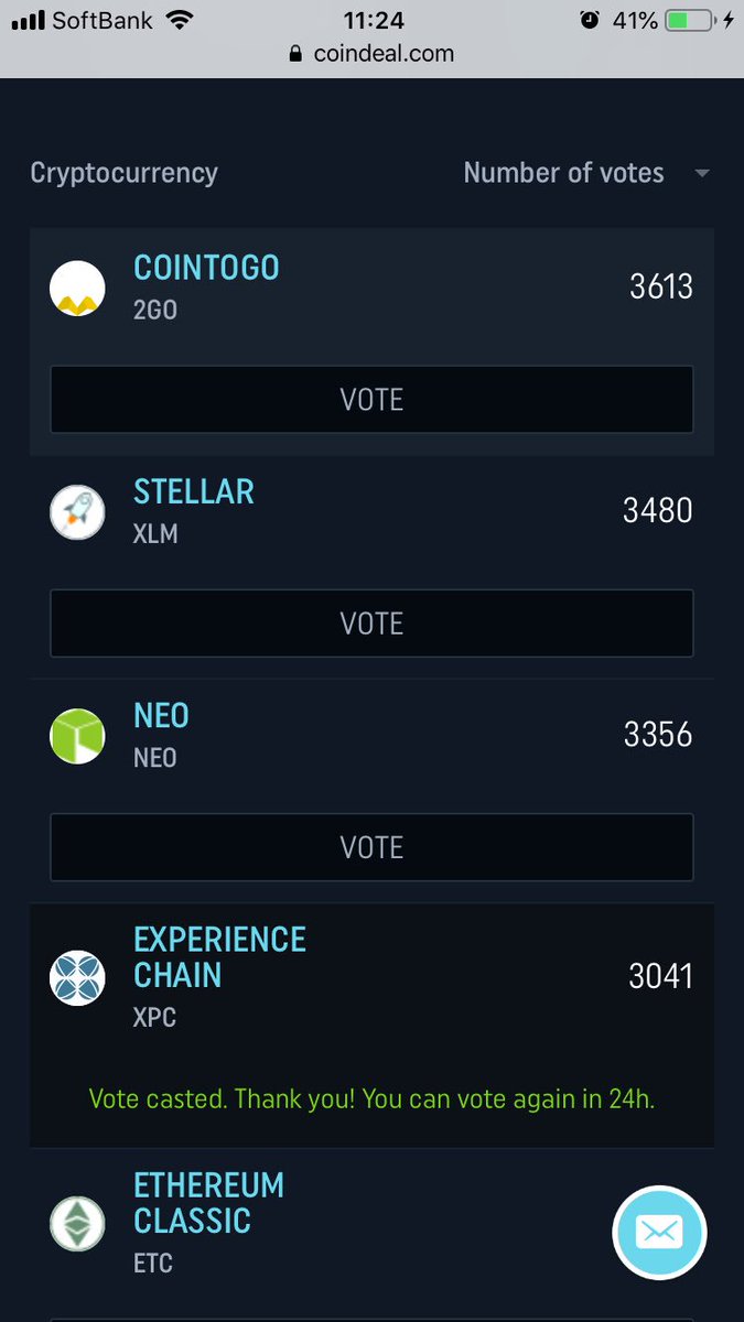 Hajime_Agots's tweet image. 投票完了！！
coindeal.com/vote

#XPC #coindeal