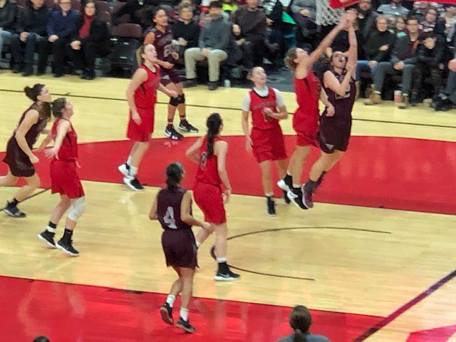 CU_President's tweet photo. Congrats to both @CURavens Basketball teams at #CapHoops tonight! Big win for the men, final score 82-64. Women rallied and almost came back to win great effort #CUproud https://t.co/85dy0RLQfA
