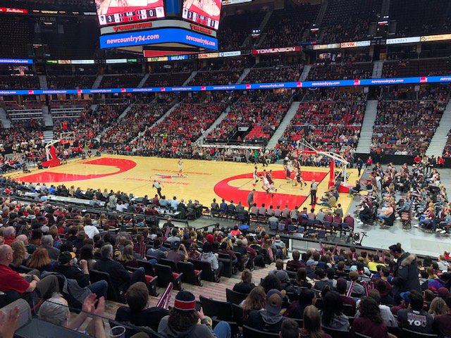 CU_President's tweet photo. Congrats to both @CURavens Basketball teams at #CapHoops tonight! Big win for the men, final score 82-64. Women rallied and almost came back to win great effort #CUproud https://t.co/85dy0RLQfA