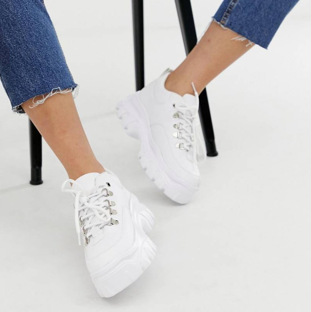 public desire biggie white chunky trainers
