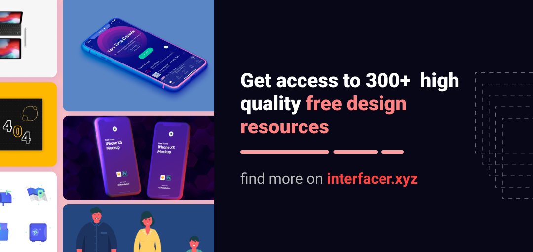 interfacer's tweet photo. Ahoy twitter friends!👋 Looking for free design resources? We got 300+ of them. Head over to https://t.co/Fv9IgBKSQT 😉✨

Like = We ❤️ you 
Retweet = We ❤️ you x ∞ https://t.co/IuFo1h4opw