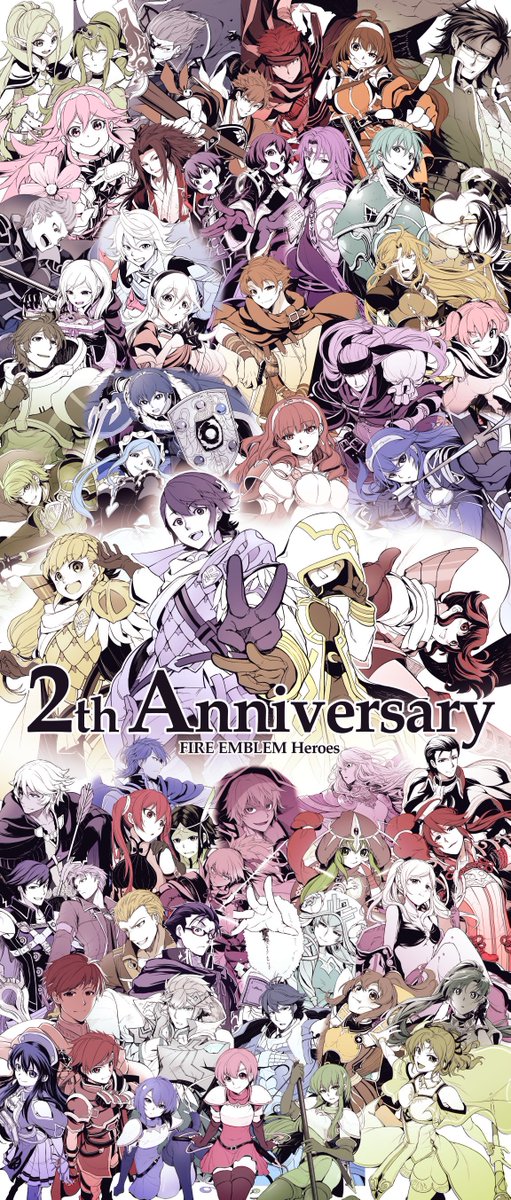 FIRE  EMBLEM  Heroes 2周年おめでとうございます!
だいたい1年位で描いてきた線画の
だいたいを使ってお祝い申し上げますー!
日々に楽しいをありがとう、これからも頑張ってください! 