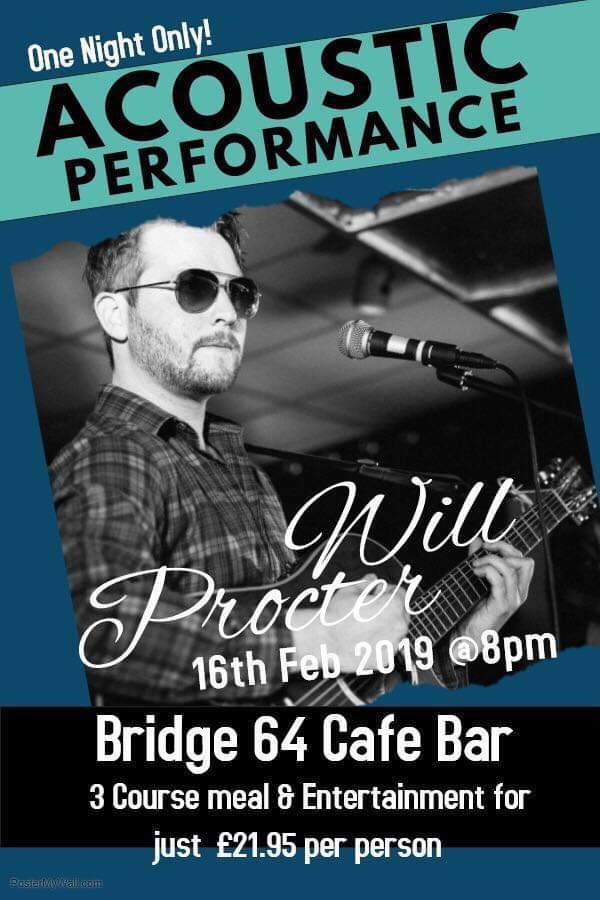 64Bridge's tweet image. 🚨🚨🚨🚨 FEW TABLES LEFT 🚨🚨🚨🚨

Will Procter is back 🤗🤗🤗🥳🥳🥳

After a very successful party night the first time round we have managed to bring him back for another night! 

Tables already going fast 
To book your table with us pop in or call 📞 us on 01995-606704 👍🏻