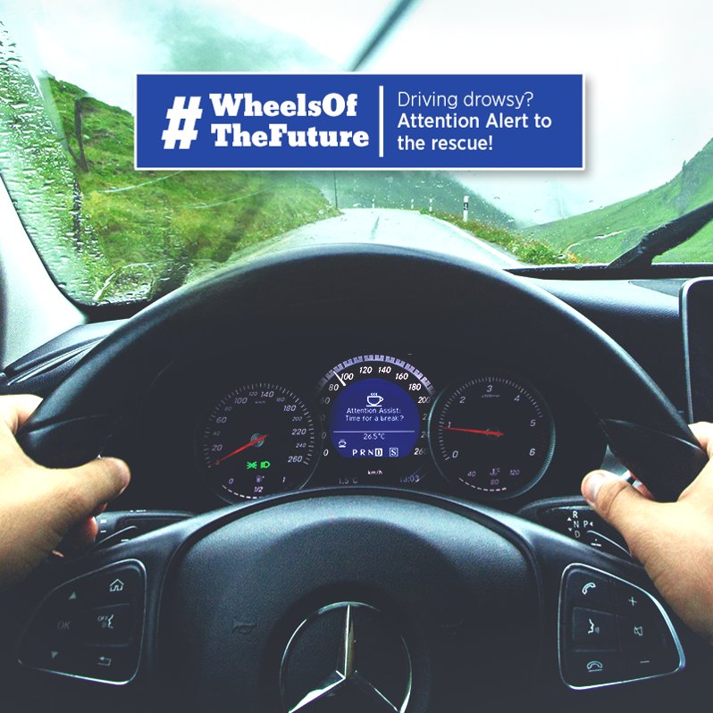 AkshaypatS's tweet photo. #WheelsOfTheFuture
Driving home after a long day’s work and without a coffee fix can be annoying, boring and cause sleepiness. Mercedes-Benz’s Attention Alert Assist is designed to measure a driver’s heartbeat and other parameters to determine their level of attentiveness. https://t.co/BXn3zUjdGJ