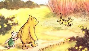 A_AMilne's tweet photo. "Do you know the way home, Pooh?" cried Piglet. "No," said Pooh. "But there are twelve pots of honey in my cupboard, and they've been calling to me for hours. If nobody says anything except those pots, I should know where they're coming from." ~A.A.Milne #SaturdayMotivation https://t.co/hcPfR4hdjo