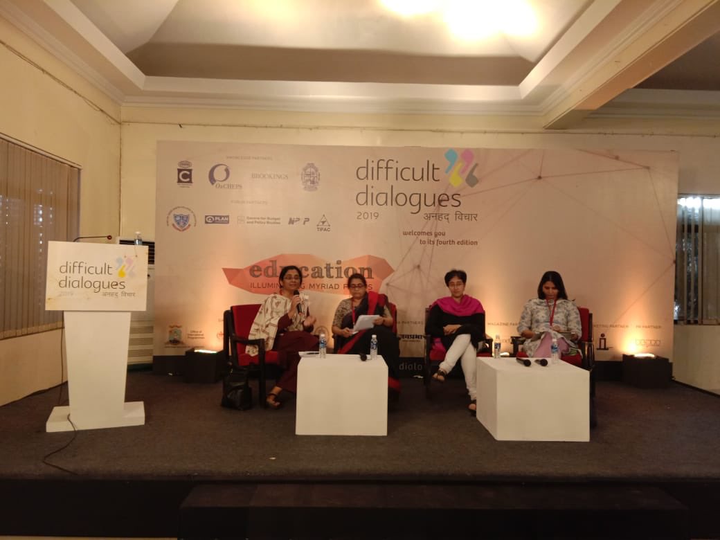 AAPDelhi's tweet image. &quot;Why did govts after govt neglect govt schools and public education? Someone should research the link between politicians and pvt schools, and we will find the answer&quot;  - @AtishiAAP
at #DifficultDialogues 
@d_dialogues in Goa