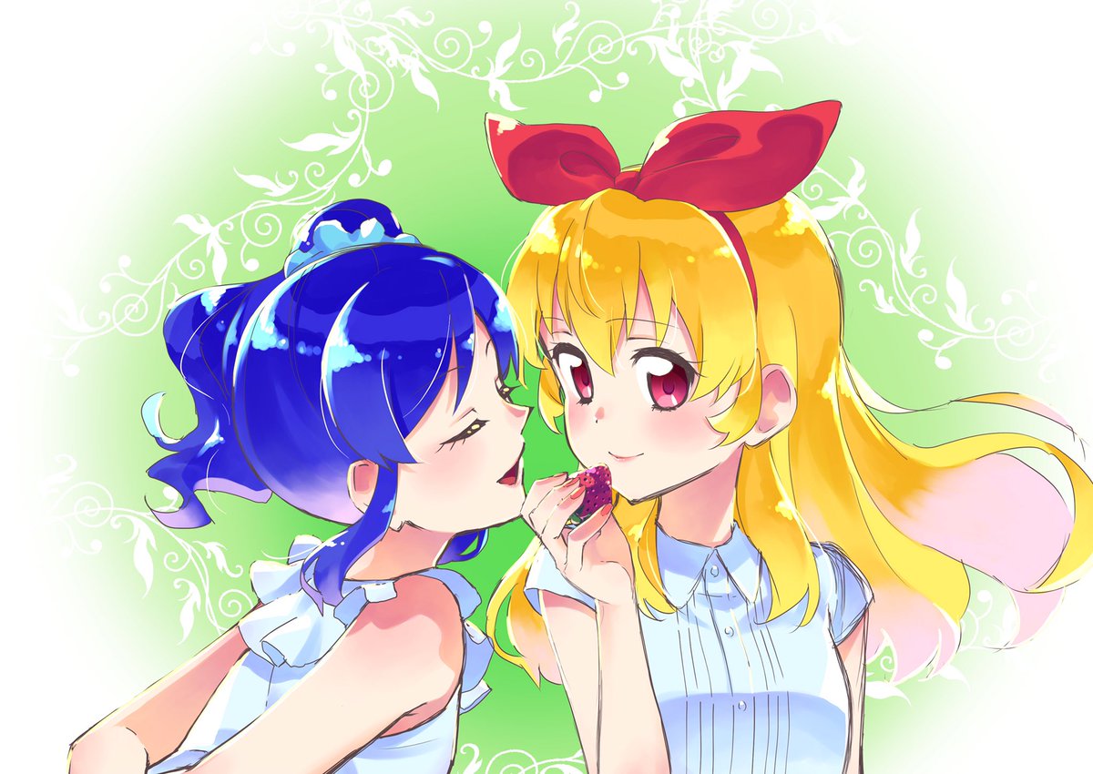 アイカツ「ツインテールの日とか関係なくいちあお
#aikatsu
#アイカツ 」|サスケ@「気をつけなよ、お姉さん。」連載中のイラスト