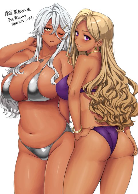 原画集をBOOTHでもお買い上げいただけて嬉しいです。ありがとうございますー!カレンとヨーコでございます。 