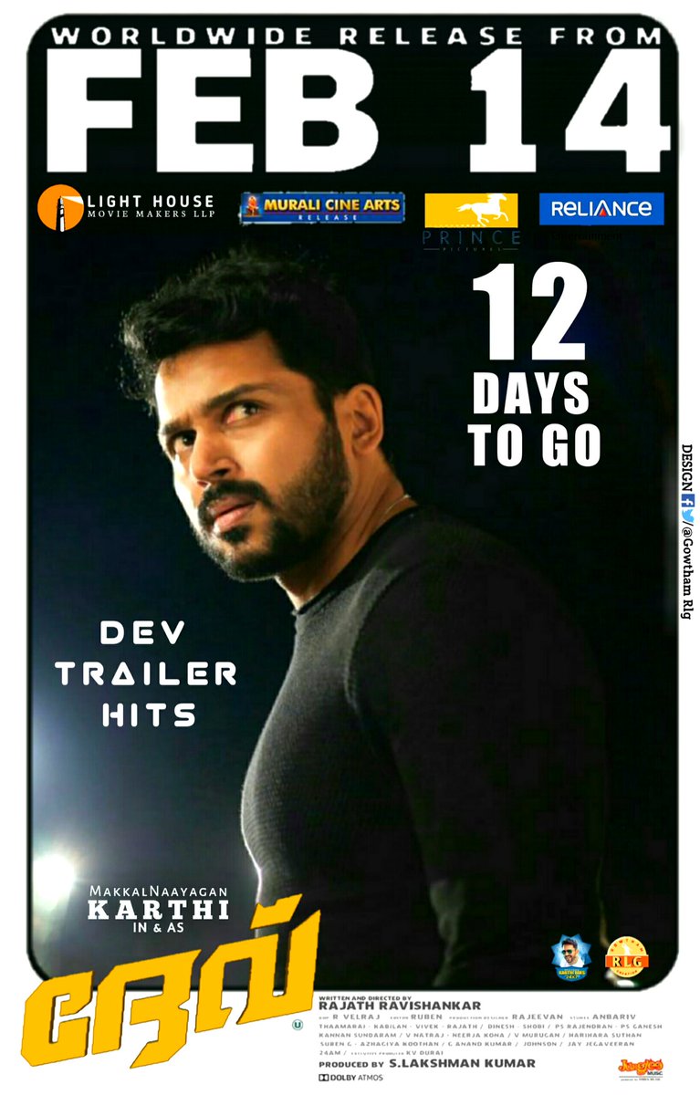 Midhu_suriya's tweet image. #12DaysGoForDevRelease | #Dev | #DevonFeb14 ❤❤❤

#DevPromotionKarthiFans 👈

Design : @GowthamRlgOffl 😍

#MakkalNaayagan @Karthi_Offl @Rakulpreet @PrincePictures_ @LightHouseMMLLP